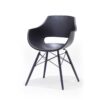 Chaise coque noire design - Noir