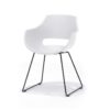 Chaise en coque PVC blanche