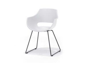 Chaise en coque PVC blanche