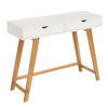 Console scandinave blanche et pieds en bois massif