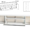 Meuble tv blanc laqué mat design dimensions