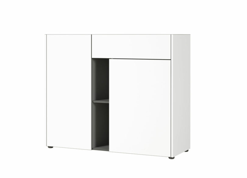 commande blanc et gris anthracite