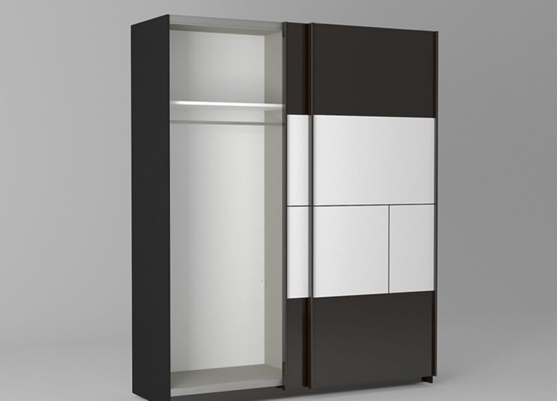zoom intérieur sur le dressing de larmoire