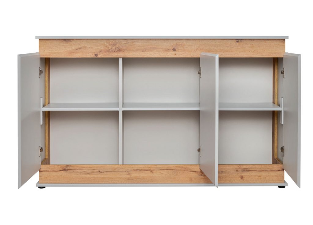 Meuble buffet gris perle et chêne Oak