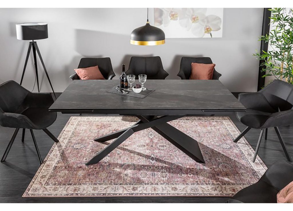Table repas céramique extensible / Effet lave