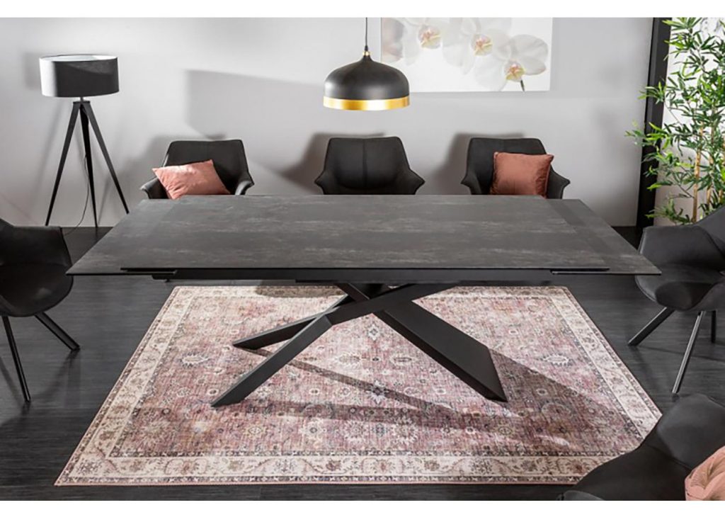 Table repas céramique extensible / Effet lave