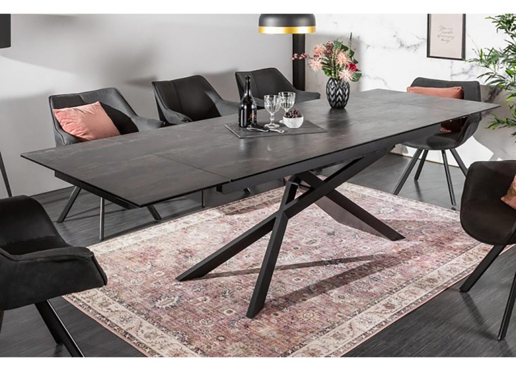 Table repas céramique extensible / Effet lave
