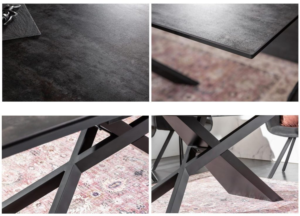 Table repas céramique extensible / Effet lave