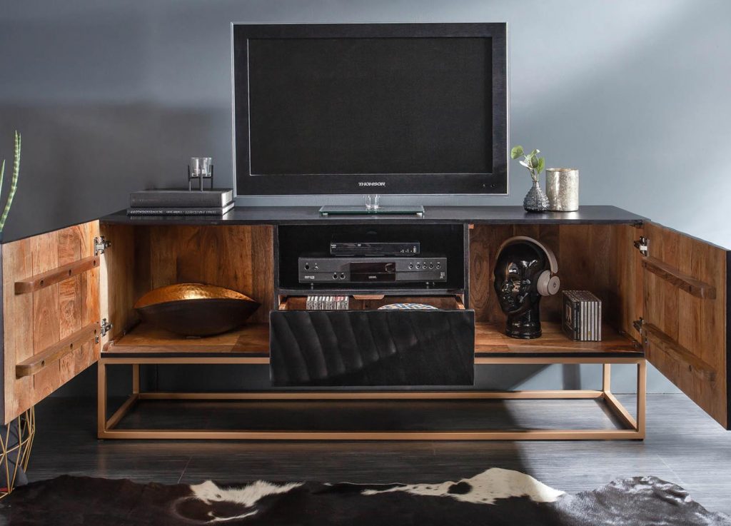 Meubletéléenboiscontemporain/portes