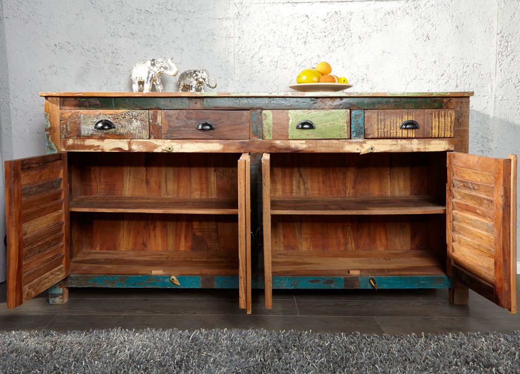 Buffetindustrielenboisrecyclé/Portes