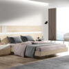 Lit chambre adulte avec chevets et LED