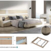Lit chambre adulte avec chevets et LED