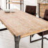 Table à manger rectangulaire bois et métal