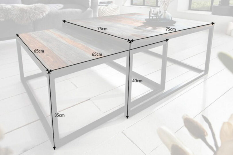 Dimensions des tables de salon encastrables