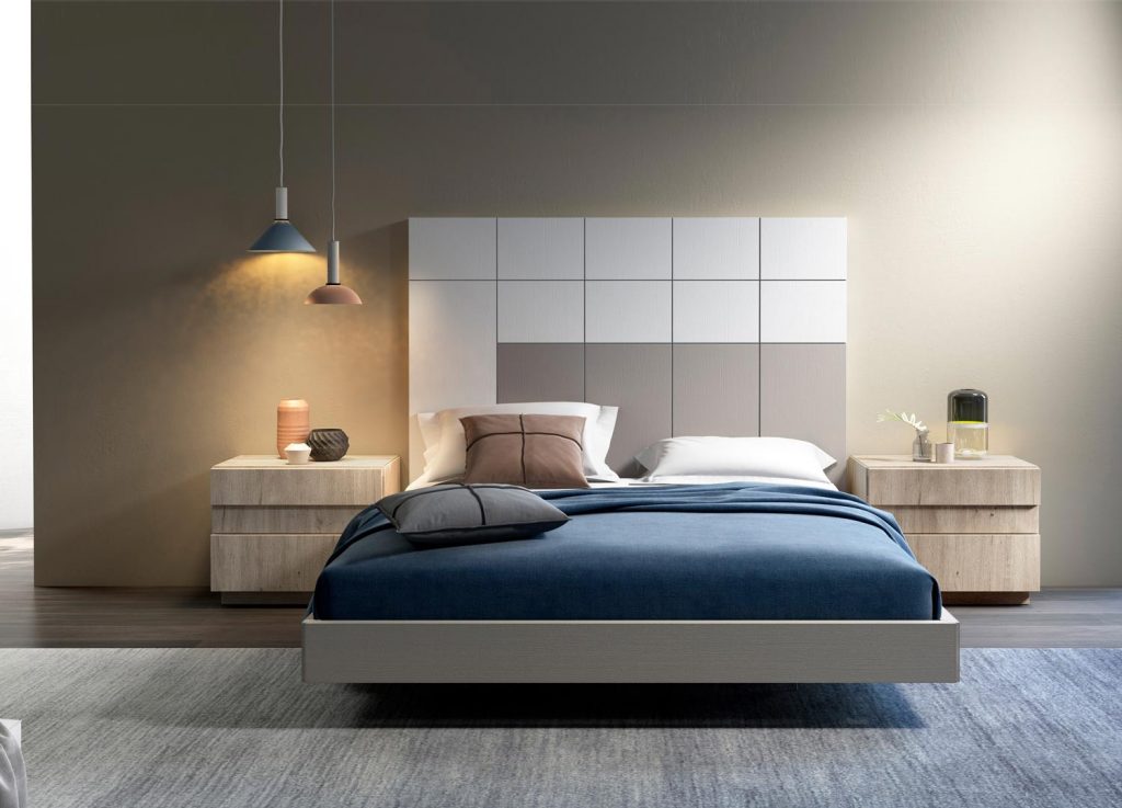 Lit double adulte design avec chevets