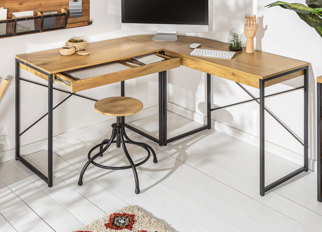 Bureau d'angle sans caisson