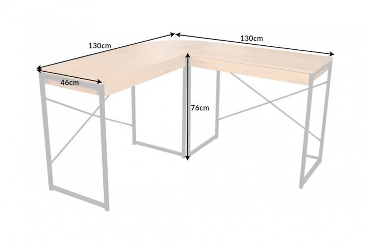 Bureaux d'angle spacieux 180 cm style industriel