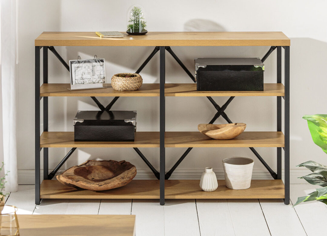 meuble étagère de bureau style industriel