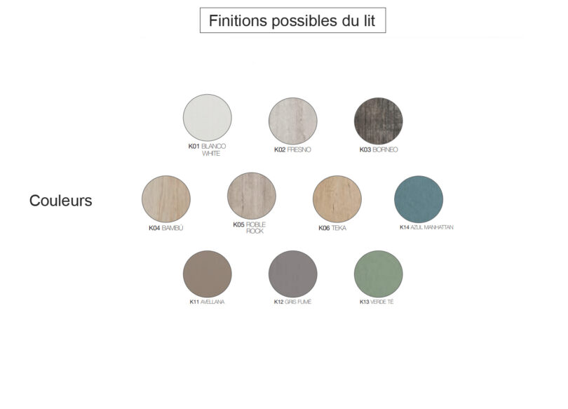Couleur des lits adulte