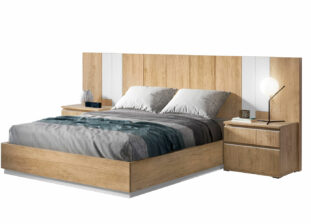 Lit coffre adulte en bois avec sommier relevable