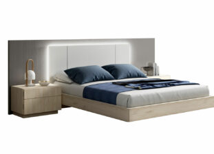 Lit de chambre adulte avec leds et chevets