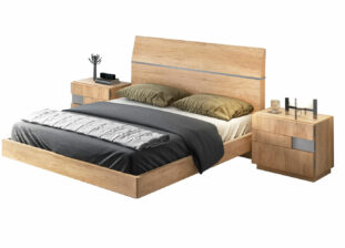 Lit de chambre à coucher adulte en bois