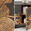 Buffet bois massif avec ornement design