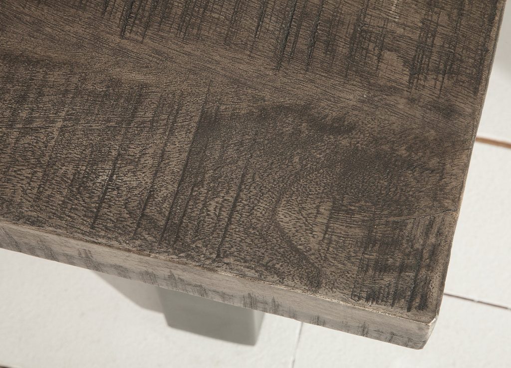 Table basse bois massif naturel pieds métal