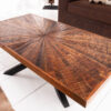 Table basse en bois de Manguier et métal