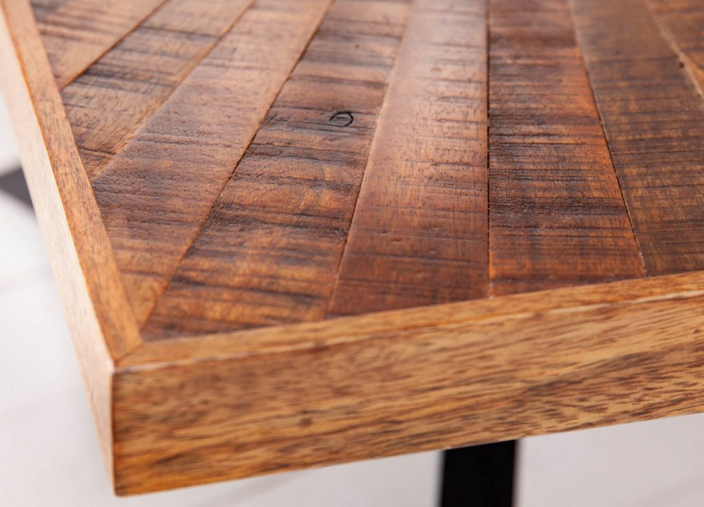 Table basse en bois de Manguier et métal
