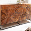 Meuble buffet bois massif avec motifs