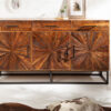 Meuble buffet bois massif avec motifs