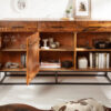 Meuble buffet bois massif avec motifs