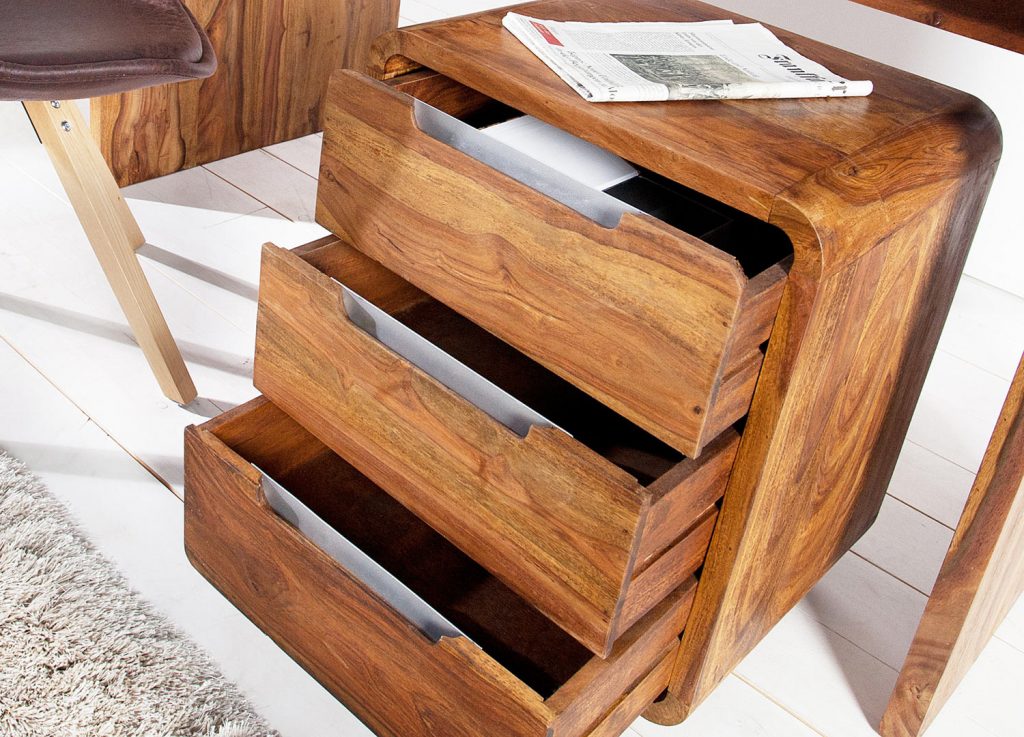 Bureau bois massif verni design