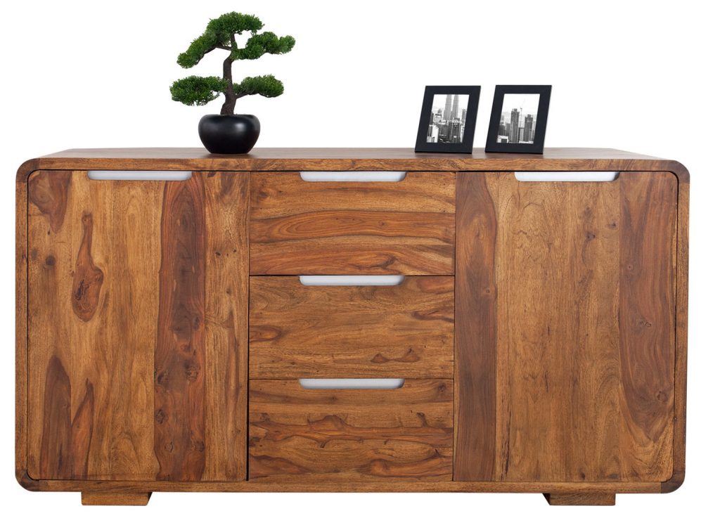 Meuble buffet bois massif sésham vernis