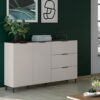 Buffet long bois blanc cachemire design