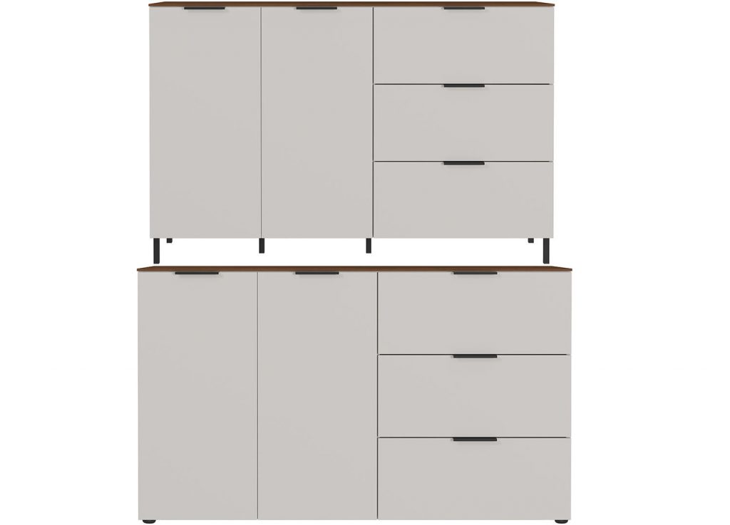 Buffet long bois blanc cachemire design