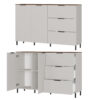 Buffet long bois blanc cachemire design