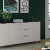 Long buffet en bois blanc design