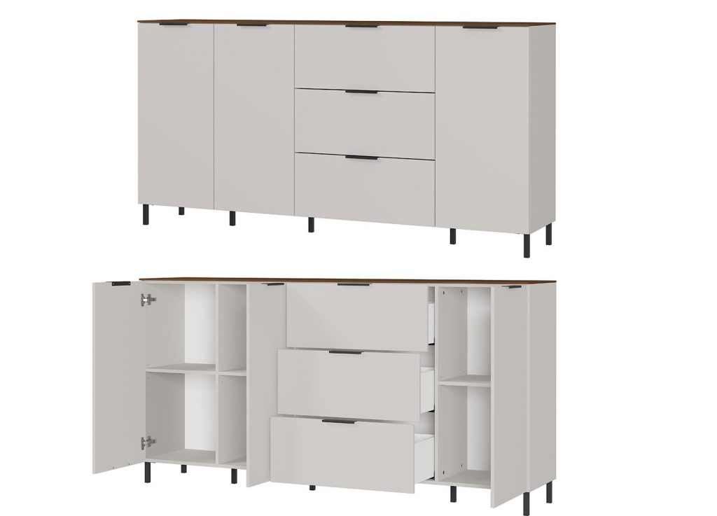 Long buffet en bois blanc design
