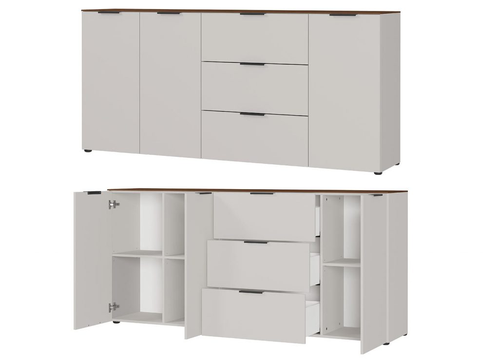Long buffet en bois blanc design