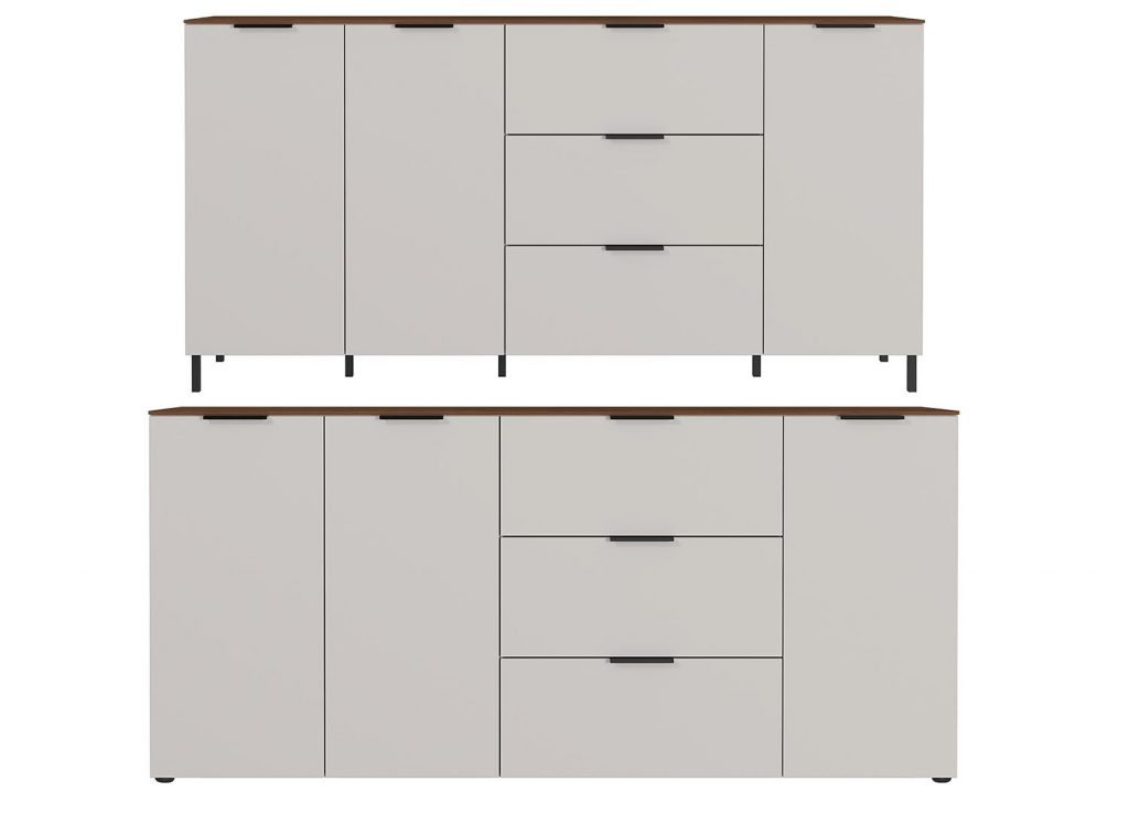 Long buffet en bois blanc design