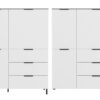 Buffet haut bois gris marbre design