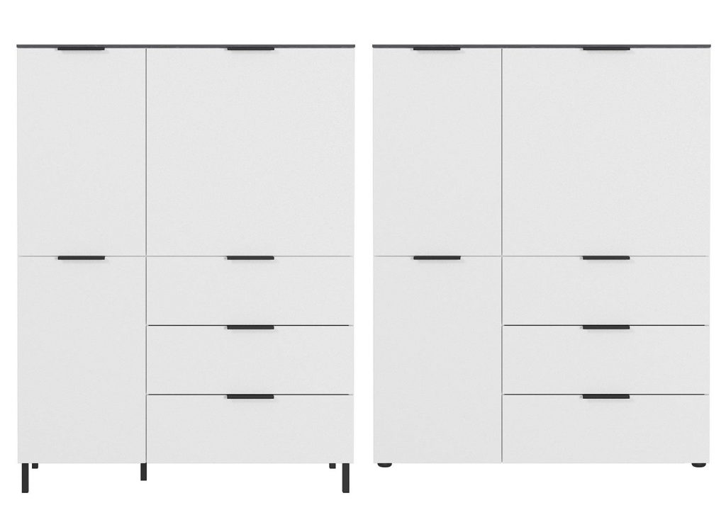 Buffet haut bois gris marbre design
