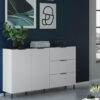 Buffet en bois blanc et gris foncé design