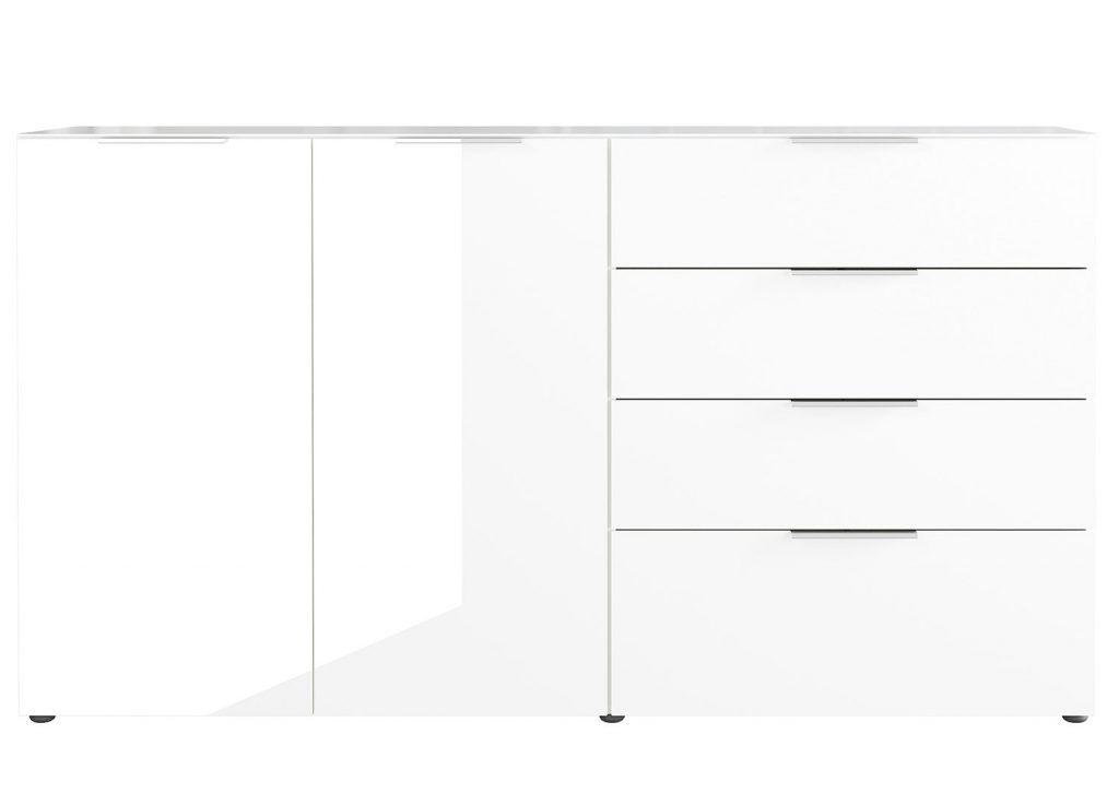 Grand meuble buffet blanc et verre