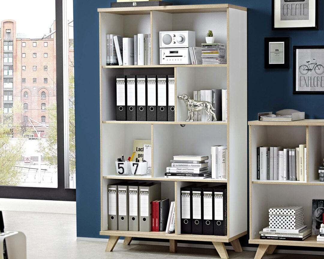 Bibliothèque-étagère De Rangement-meuble De Rangement En Bois D'ingénierie.90x30x90 cm.blanc