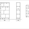 Meuble de rangement bois et blanc laqué mat