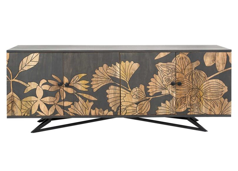 Meuble buffet en bois de manguier massif tropical
