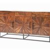 Meuble buffet marron en bois massif de manguier